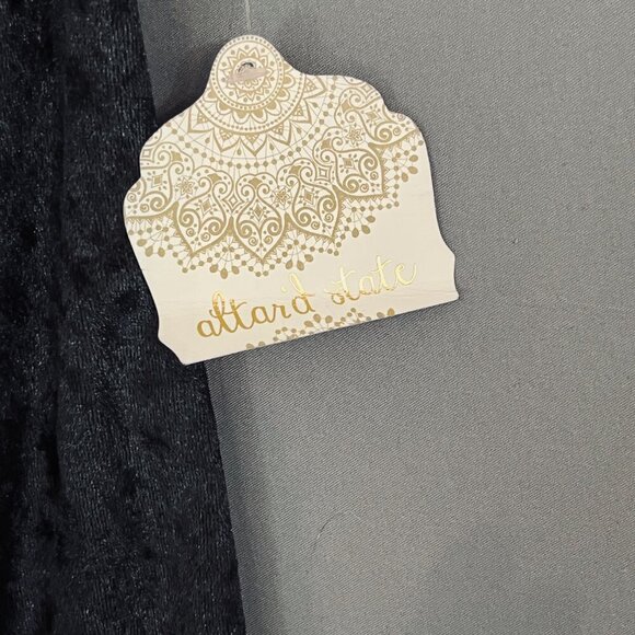 NWT Altar'd State Black Crushed Velvet Sleeveless Tunic Women's Medium - Picture 3 of 7